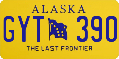 AK license plate GYT390