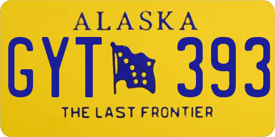 AK license plate GYT393