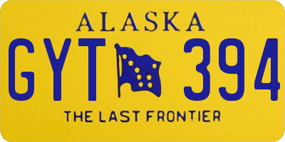 AK license plate GYT394