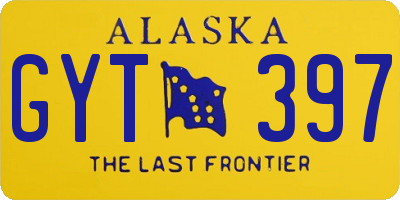 AK license plate GYT397