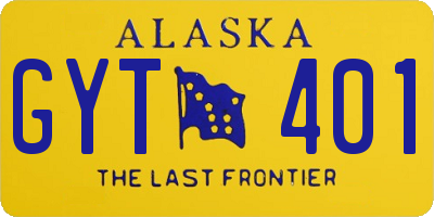 AK license plate GYT401