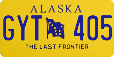 AK license plate GYT405