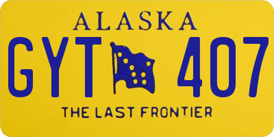AK license plate GYT407