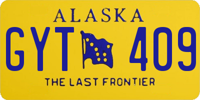 AK license plate GYT409