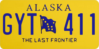 AK license plate GYT411