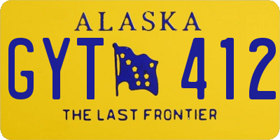 AK license plate GYT412
