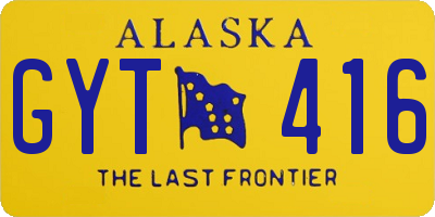 AK license plate GYT416
