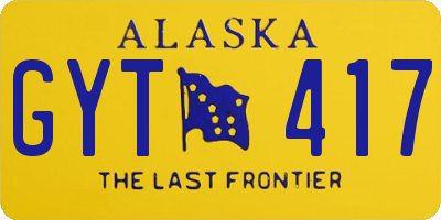 AK license plate GYT417