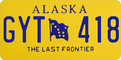 AK license plate GYT418