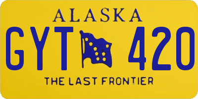 AK license plate GYT420