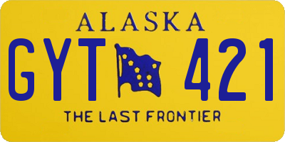 AK license plate GYT421