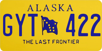 AK license plate GYT422