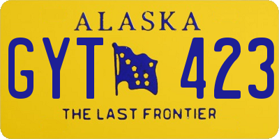 AK license plate GYT423