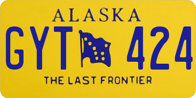 AK license plate GYT424