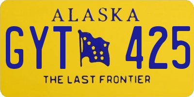 AK license plate GYT425