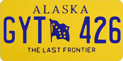AK license plate GYT426
