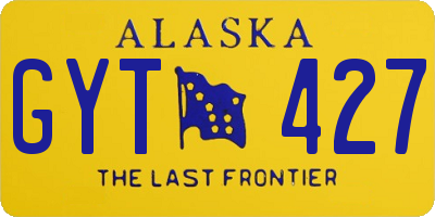 AK license plate GYT427