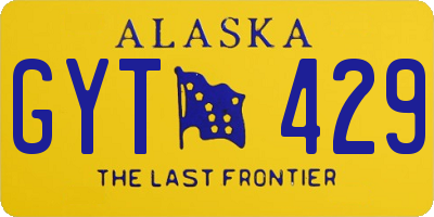 AK license plate GYT429