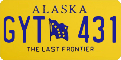 AK license plate GYT431