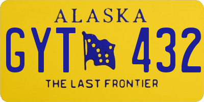 AK license plate GYT432