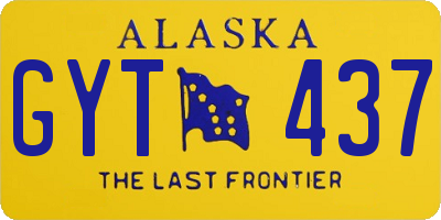 AK license plate GYT437