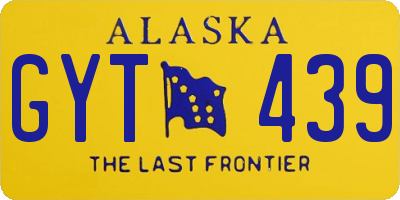 AK license plate GYT439