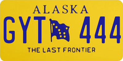 AK license plate GYT444