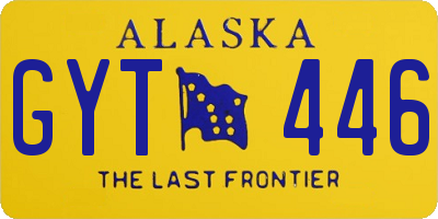 AK license plate GYT446