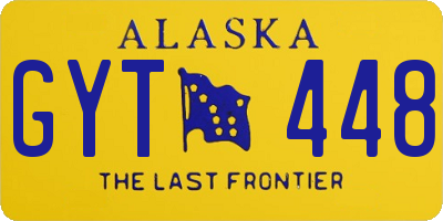 AK license plate GYT448