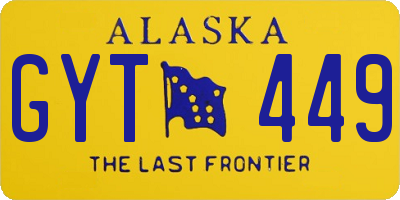 AK license plate GYT449