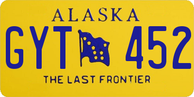 AK license plate GYT452
