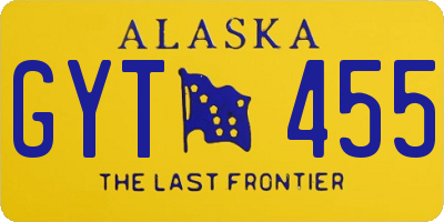 AK license plate GYT455