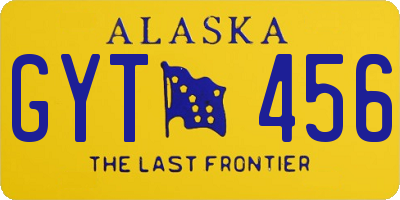 AK license plate GYT456