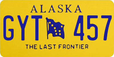 AK license plate GYT457