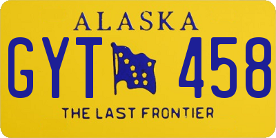 AK license plate GYT458