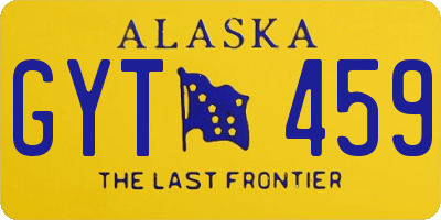 AK license plate GYT459
