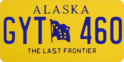 AK license plate GYT460