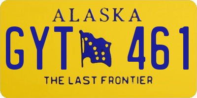 AK license plate GYT461