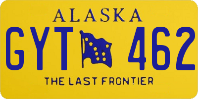 AK license plate GYT462