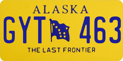 AK license plate GYT463