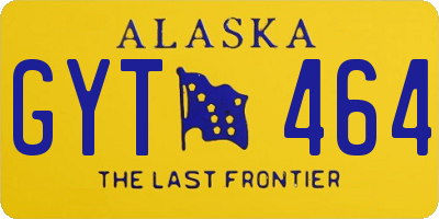 AK license plate GYT464