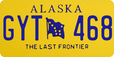 AK license plate GYT468