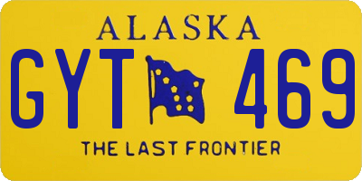 AK license plate GYT469