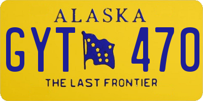 AK license plate GYT470