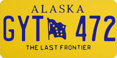 AK license plate GYT472