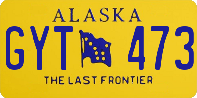 AK license plate GYT473