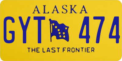 AK license plate GYT474