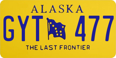 AK license plate GYT477