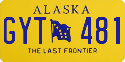 AK license plate GYT481