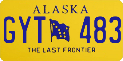 AK license plate GYT483